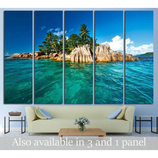 Beautiful St. Pierre Island at Seychelles №3129 Ready to Hang Canvas Print - Zellart Canvas Prints ALL_Products, s-3129