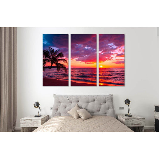 Beautiful sunset №D2088 Ready to Hang Canvas Print - Zellart Canvas Prints 0new, ALL_Products, Sunrise & sunset wall art