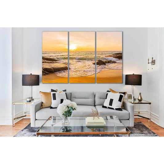 Beautiful Tropical Beach And Ocean №SL156 Ready to Hang Canvas Print - Zellart Canvas Prints 0new, ALL_Products, Beach Ocean & Waves