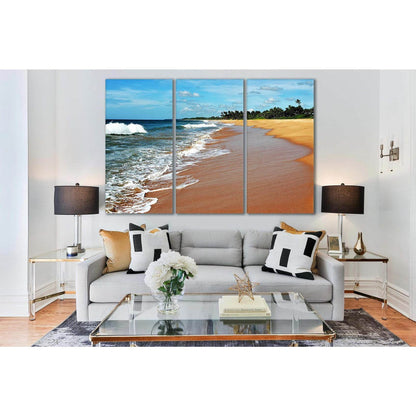 Beautiful Tropical Paradise Beach №SL200 Ready to Hang Canvas Print - Zellart Canvas Prints 0new, ALL_Products, Beach Ocean & Waves