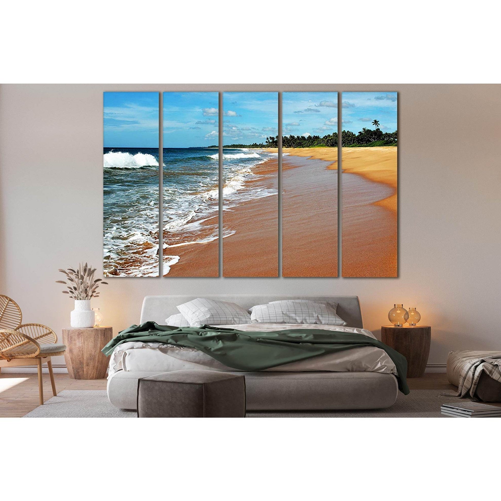 Beautiful Tropical Paradise Beach №SL200 Ready to Hang Canvas Print - Zellart Canvas Prints 0new, ALL_Products, Beach Ocean & Waves