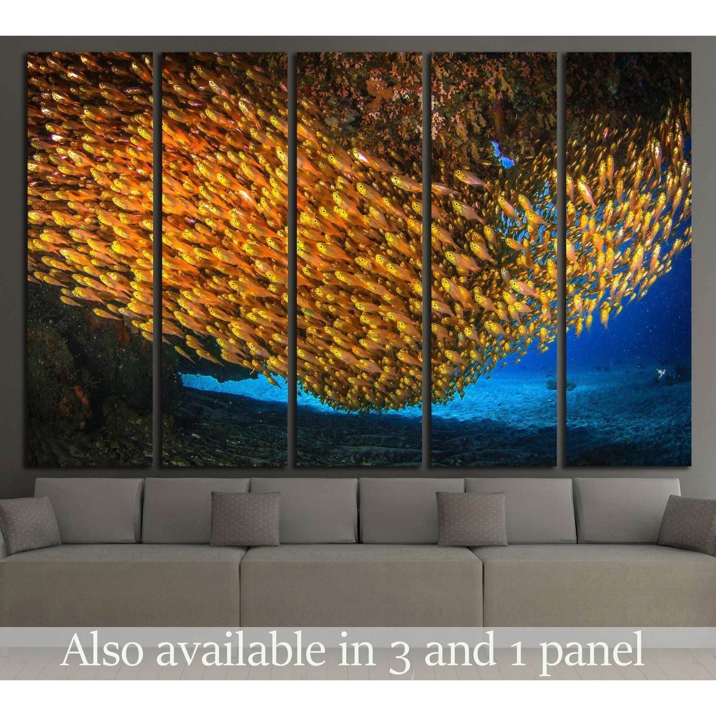 Beautiful underwater world, with corals and sponges. Nusa Penida, Indonesia №2380 Ready to Hang Canvas PrintCanvas art arrives ready to hang, with hanging accessories included and no additional framing required. Every canvas print is hand-crafted, made on