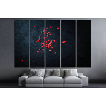 Beautiful valentines day background with red hearts on black background №3019 Ready to Hang Canvas PrintCanvas art arrives ready to hang, with hanging accessories included and no additional framing required. Every canvas print is hand-crafted, made on-dem