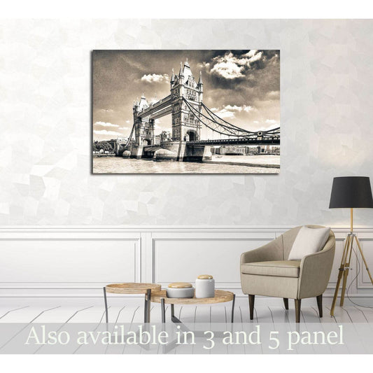 Beautiful view of Tower Bridge, London №3011 Ready to Hang Canvas Print - Zellart Canvas Prints ALL_Products, s-3011