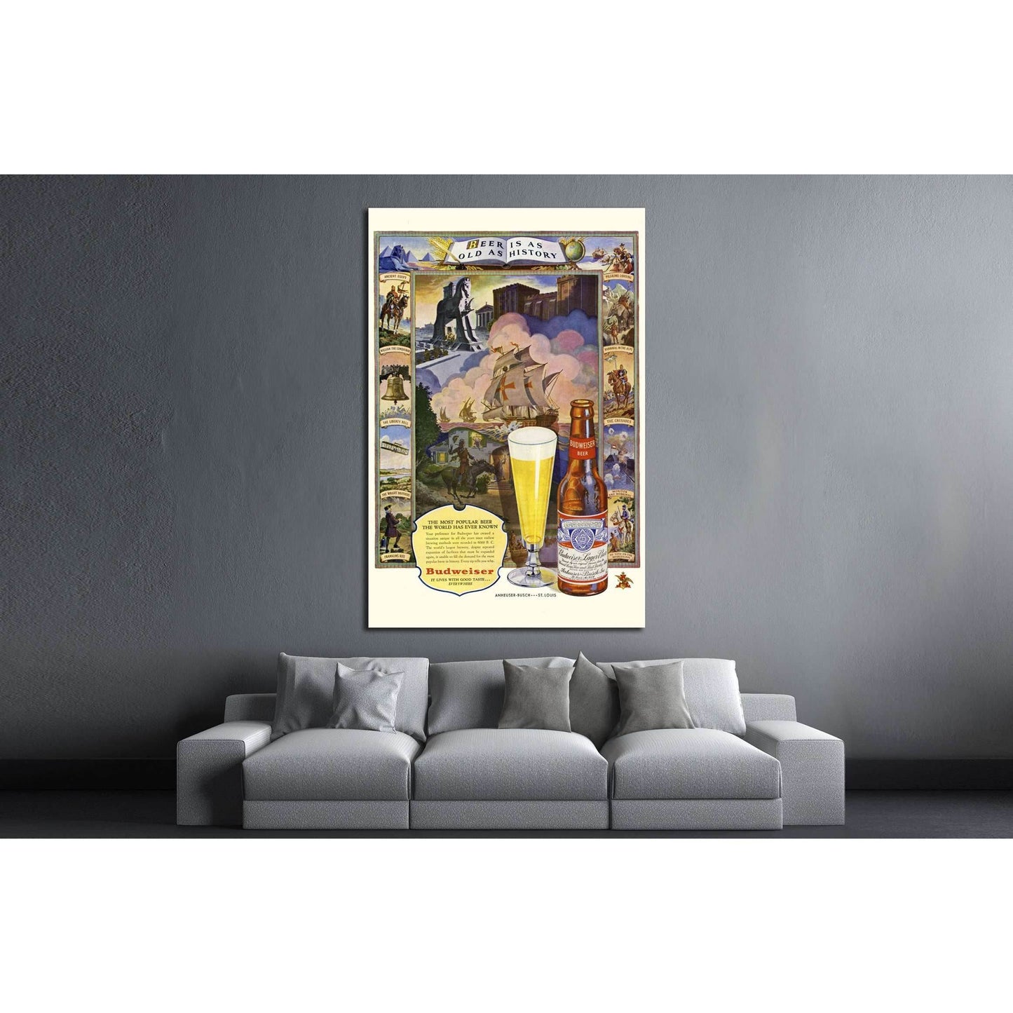 Beer №3432 Ready to Hang Canvas Print - Zellart Canvas Prints ALL_Products, Beer, s-3432