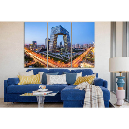 Beijing Modern Architecture Skyscraper №SL1418 Ready to Hang Canvas Print - Zellart Canvas Prints 0new, ALL_Products, Architecture