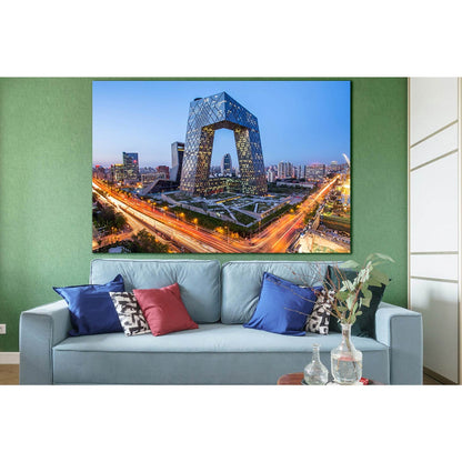 Beijing Modern Architecture Skyscraper №SL1418 Ready to Hang Canvas Print - Zellart Canvas Prints 0new, ALL_Products, Architecture