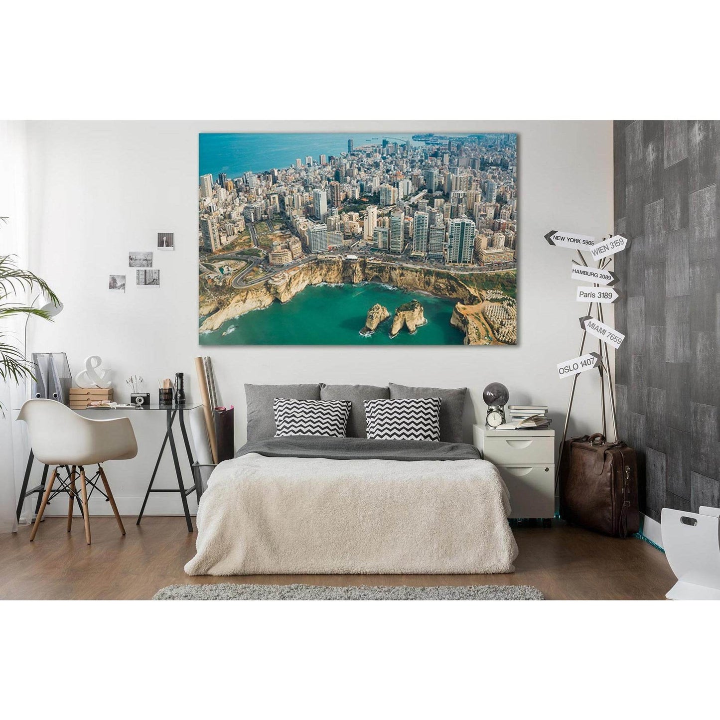 Beirut Beautiful Cityscape №SL338 Ready to Hang Canvas Print - Zellart Canvas Prints 0new, ALL_Products, Cityscapes & Skylines
