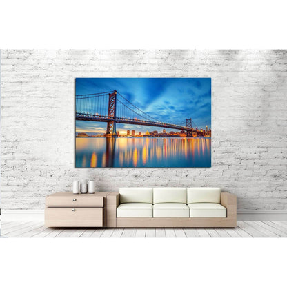 Ben Franklin Bridge, Philadelphia №992 Ready to Hang Canvas Print - Zellart Canvas Prints ALL_Products, s-992
