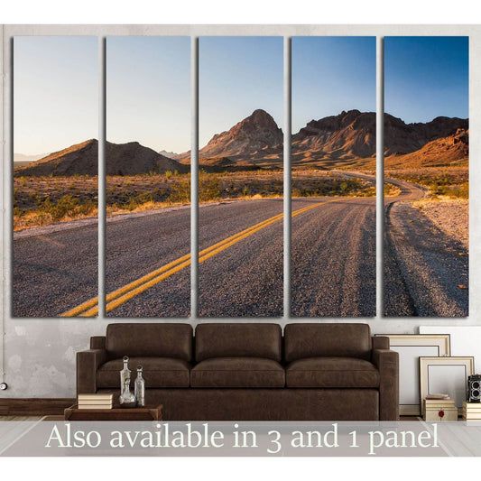 beutiful stretch of historic route 66 №2106 Ready to Hang Canvas Print - Zellart Canvas Prints ALL_Products, s-2106