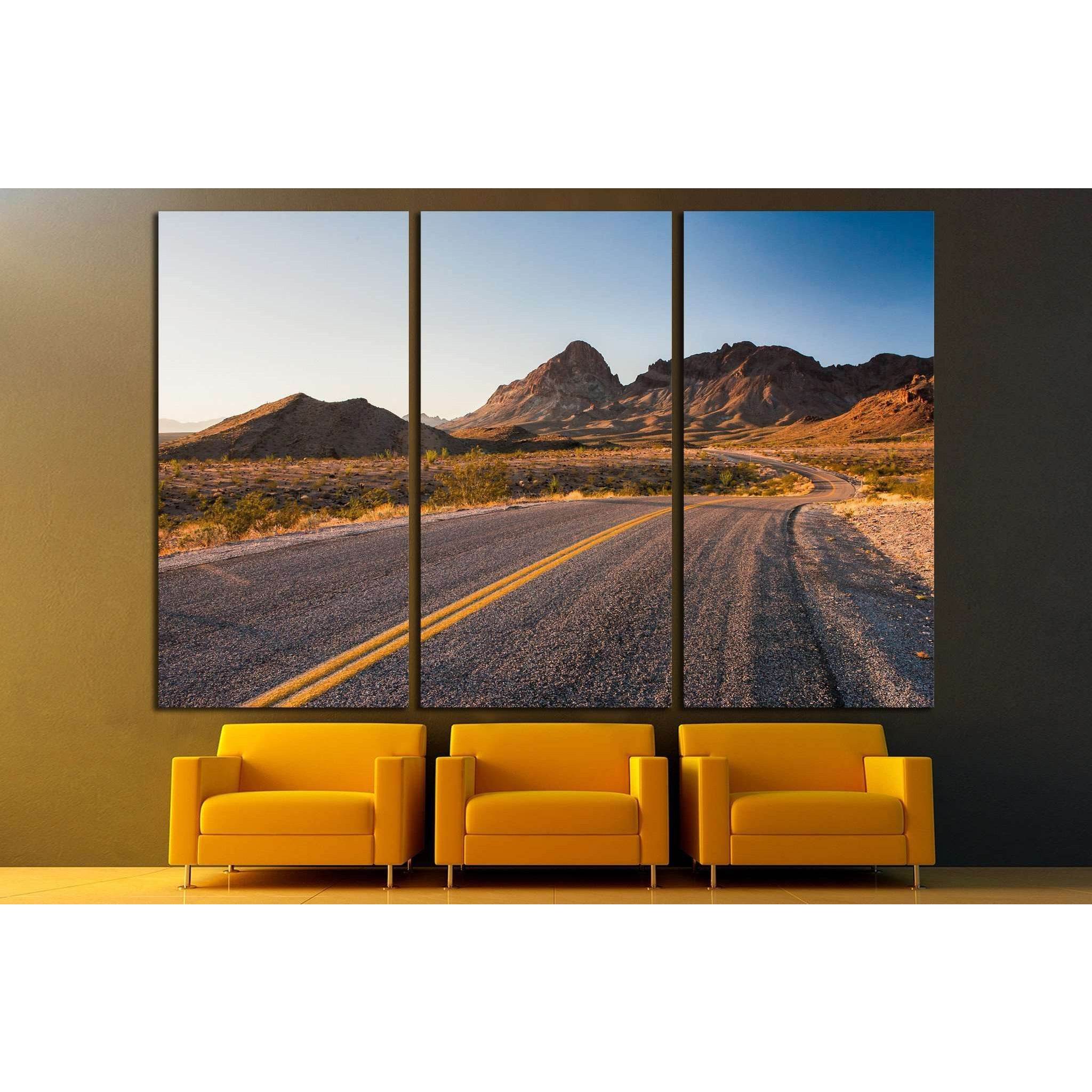beutiful stretch of historic route 66 №2106 Ready to Hang Canvas Print
