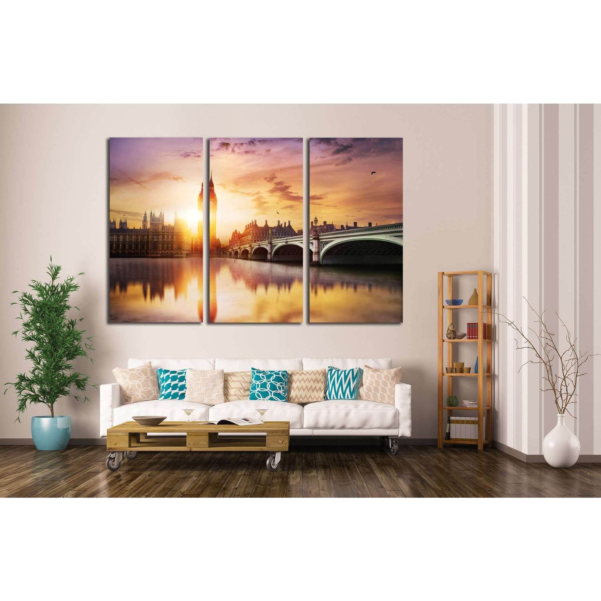 Big Ben and Westminster Bridge №560 Ready to Hang Canvas PrintCanvas art arrives ready to hang, with hanging accessories included and no additional framing required. Every canvas print is hand-crafted, made on-demand at our workshop and expertly stretched