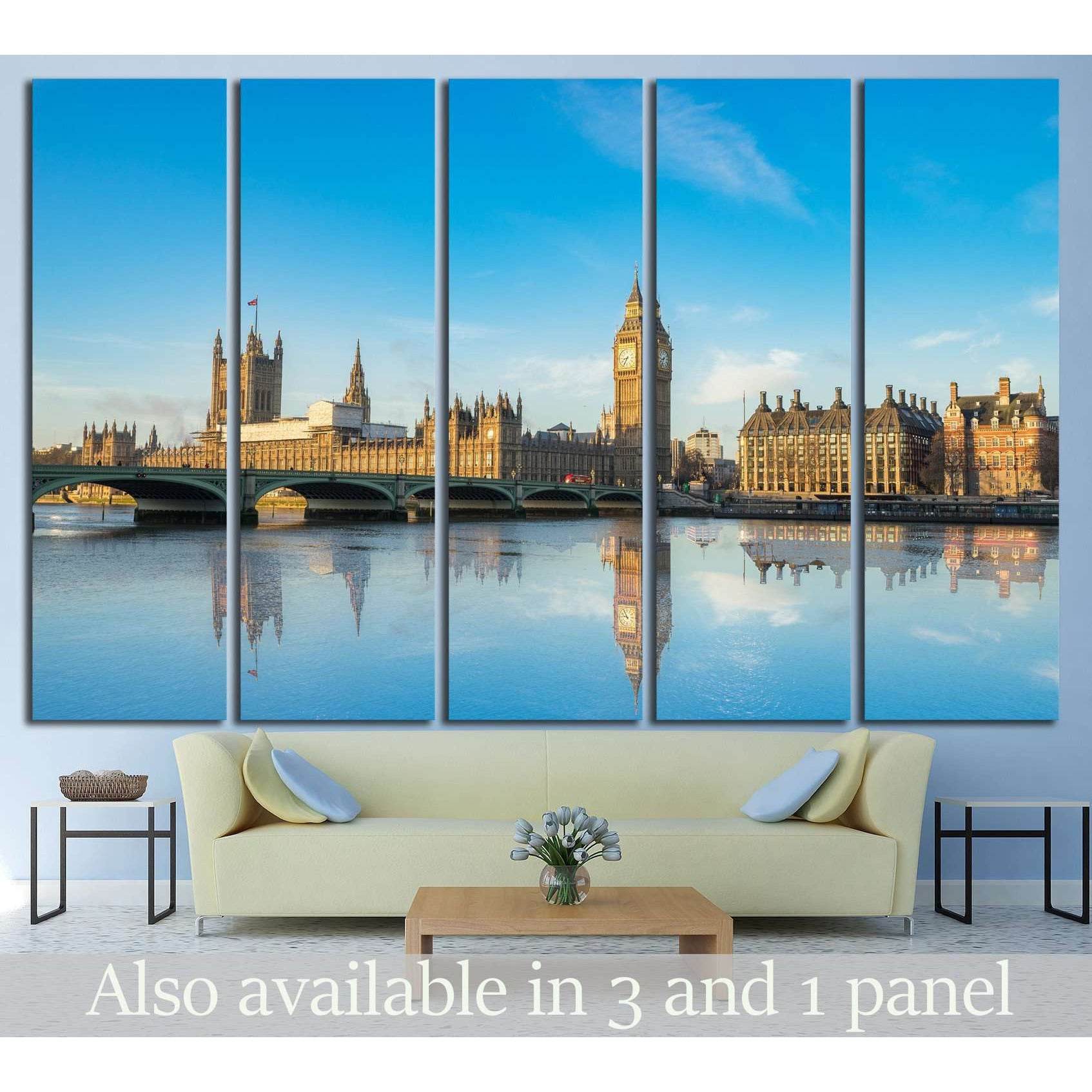 Big Ben and Westminster parliament №1263 Ready to Hang Canvas Print