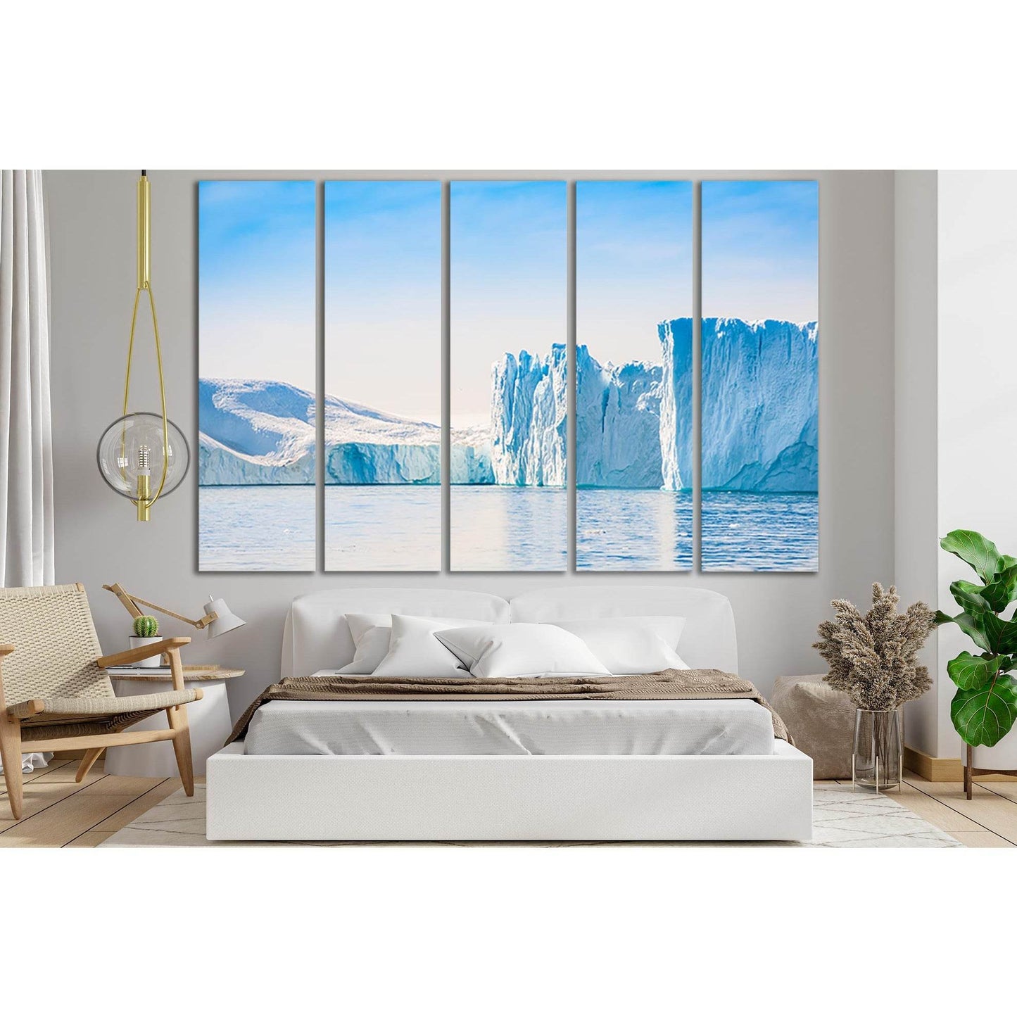 Big Blue Icebergs №SL1323 Ready to Hang Canvas Print - Zellart Canvas Prints 0new, ALL_Products, Glacials