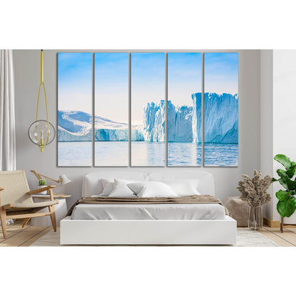 Big Blue Icebergs №SL1323 Ready to Hang Canvas Print - Zellart Canvas Prints 0new, ALL_Products, Glacials