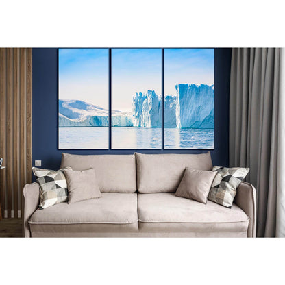 Big Blue Icebergs №SL1323 Ready to Hang Canvas Print - Zellart Canvas Prints 0new, ALL_Products, Glacials