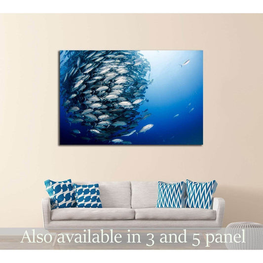 Big eye Trevally Jack, Cabo Pulmo National Park, The world's aquarium. Baja California Sur,Mexico №2367 Ready to Hang Canvas Print - Zellart Canvas Prints ALL_Products, s-2367
