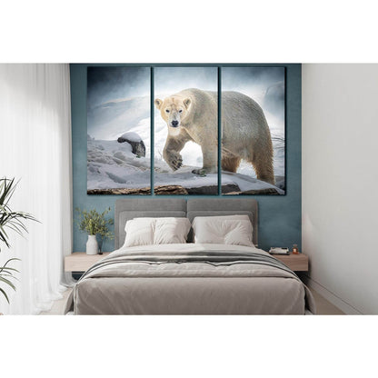 Big Polar Bear №SL1533 Ready to Hang Canvas Print - Zellart Canvas Prints 0new, ALL_Products, Animals & Wildlife