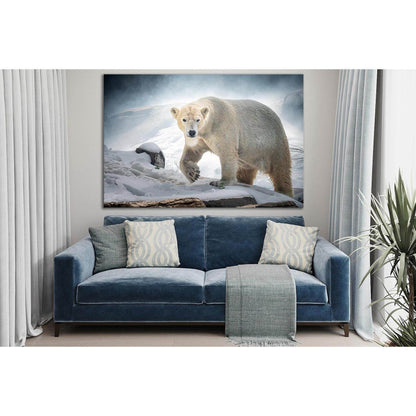 Big Polar Bear №SL1533 Ready to Hang Canvas Print - Zellart Canvas Prints 0new, ALL_Products, Animals & Wildlife