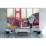 binocular - golden gate. Cross processing №1938 Ready to Hang Canvas Print