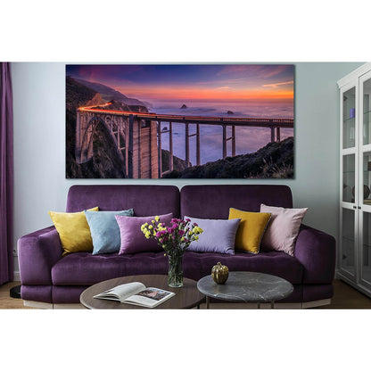 Bixby Creek Bridge In California №SL1119 Ready to Hang Canvas Print - Zellart Canvas Prints 0new, ALL_Products, Bridges Wall Art