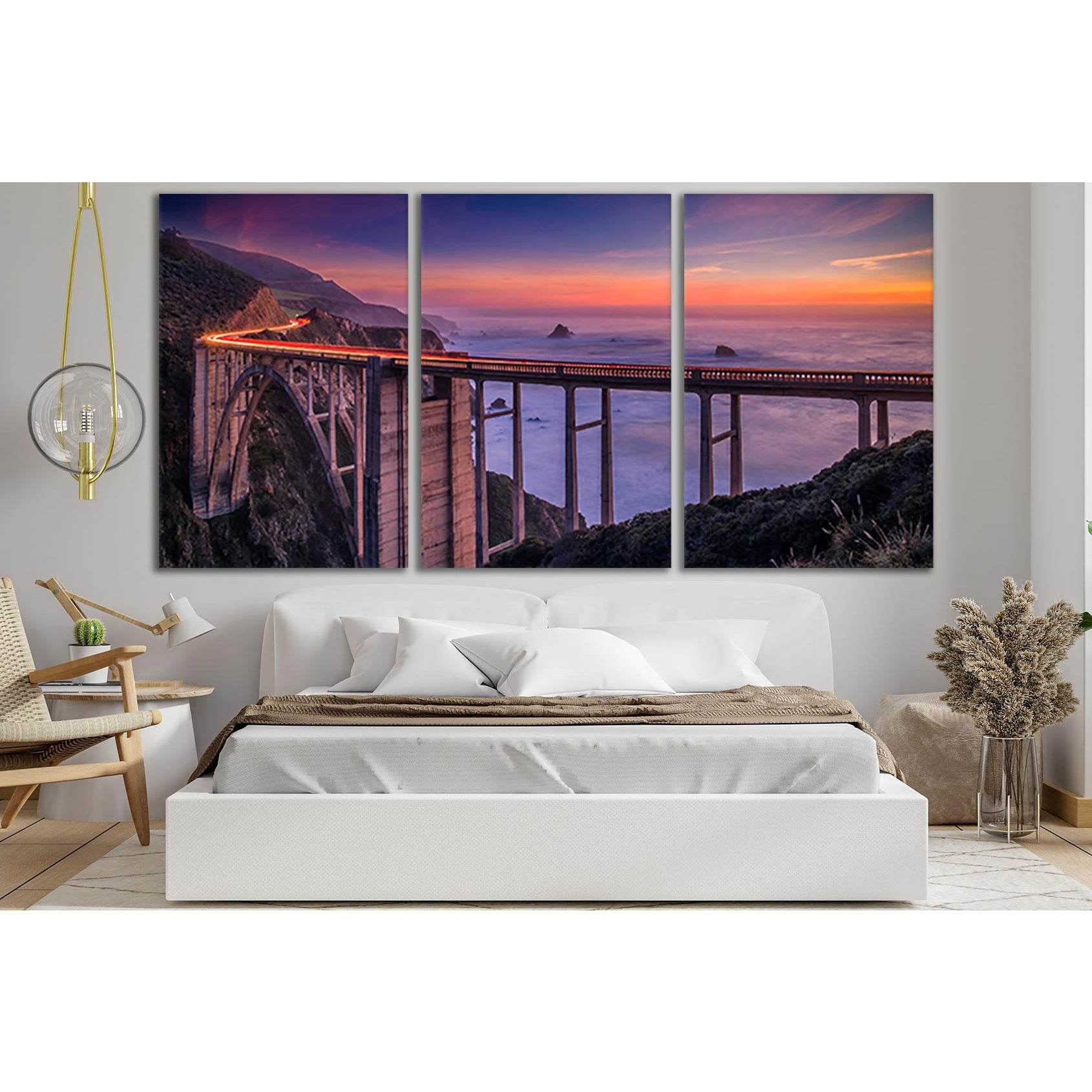 Bixby Creek Bridge In California №SL1119 Ready to Hang Canvas Print - Zellart Canvas Prints 0new, ALL_Products, Bridges Wall Art