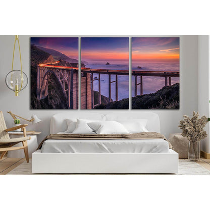 Bixby Creek Bridge In California №SL1119 Ready to Hang Canvas Print - Zellart Canvas Prints 0new, ALL_Products, Bridges Wall Art