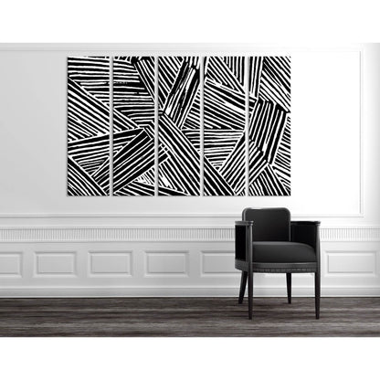 Black And White Abstract №04274 Ready to Hang Canvas Print - Zellart Canvas Prints ALL_Products