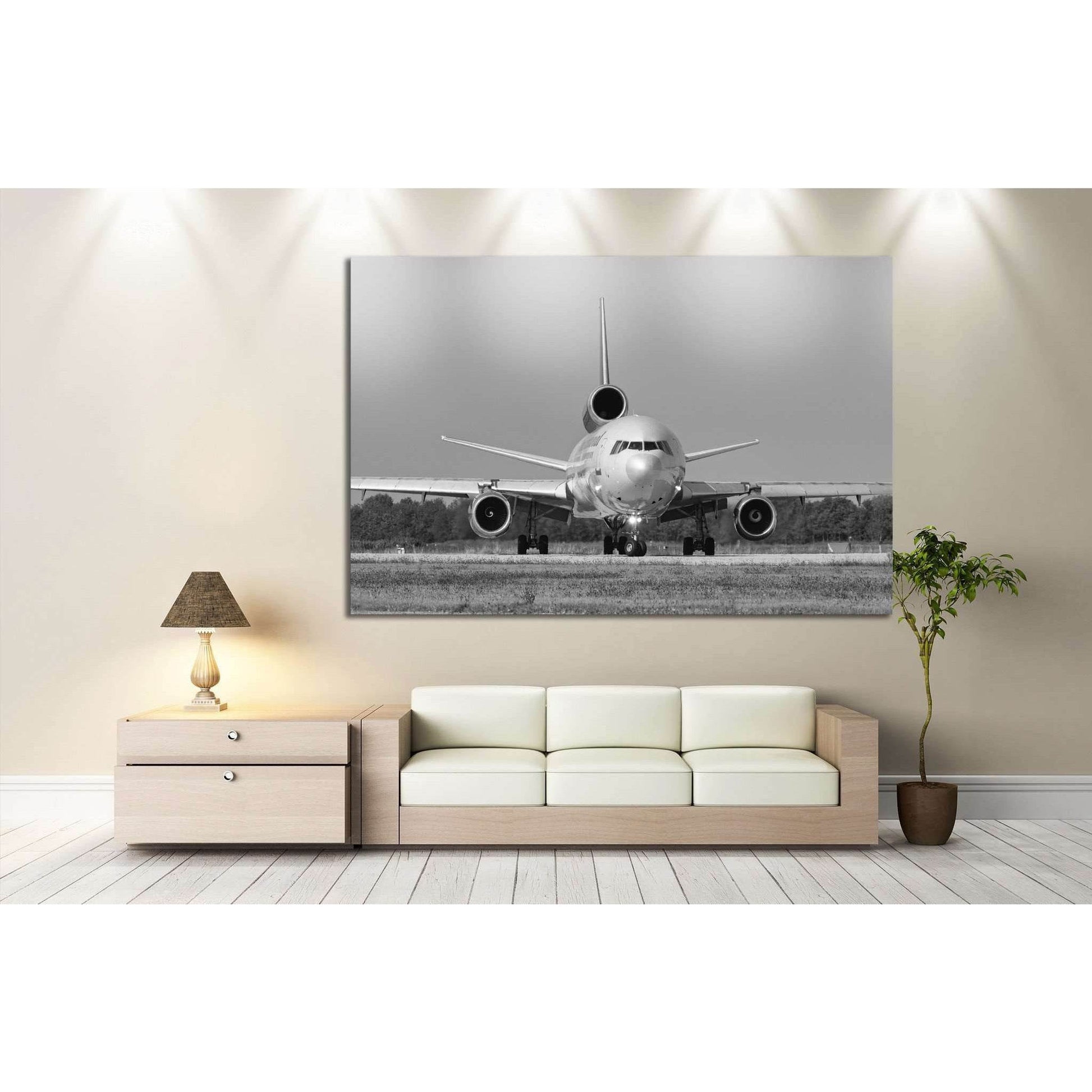 Black and White Airplane №144 Ready to Hang Canvas PrintCanvas art arrives ready to hang, with hanging accessories included and no additional framing required. Every canvas print is hand-crafted, made on-demand at our workshop and expertly stretched aroun