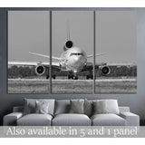Black and White Airplane №144 Ready to Hang Canvas Print