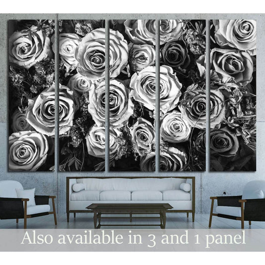 Black and white background of flowers roses №2840 Ready to Hang Canvas PrintCanvas art arrives ready to hang, with hanging accessories included and no additional framing required. Every canvas print is hand-crafted, made on-demand at our workshop and expe