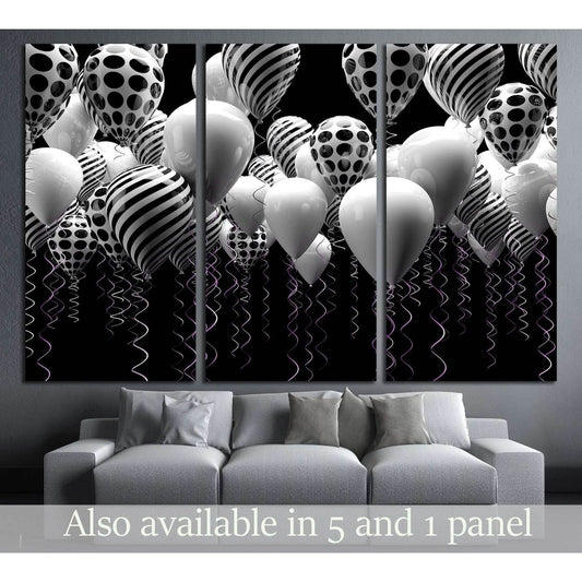 black and white balloons background №3264 Ready to Hang Canvas PrintCanvas art arrives ready to hang, with hanging accessories included and no additional framing required. Every canvas print is hand-crafted, made on-demand at our workshop and expertly str