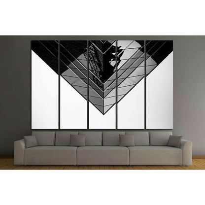 Black and White Commercial buildings №1053 Ready to Hang Canvas Print - Zellart Canvas Prints ALL_Products, s-1053