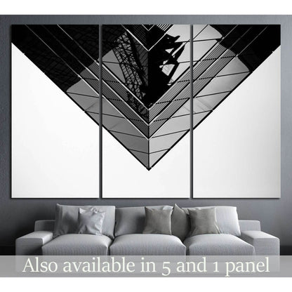 Black and White Commercial buildings №1053 Ready to Hang Canvas Print - Zellart Canvas Prints ALL_Products, s-1053