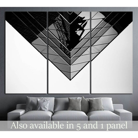 Black and White Commercial buildings №1053 Ready to Hang Canvas Print - Zellart Canvas Prints ALL_Products, s-1053