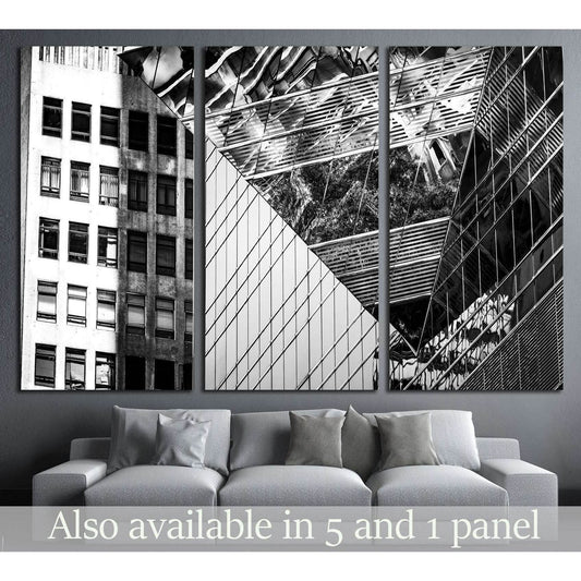 Black and White images of Commercial buildings №1581 Ready to Hang Canvas Print - Zellart Canvas Prints ALL_Products, s-1581