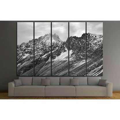Black and white mountain landscape №3200 Ready to Hang Canvas Print - Zellart Canvas Prints ALL_Products, s-3200