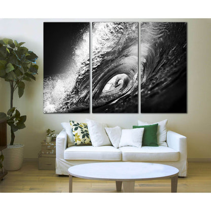 Black and White Wave №777 Ready to Hang Canvas Print - Zellart Canvas Prints ALL_Products, autopostr_pinterest_65155, autopostr_pinterest_65157, autopostr_pinterest_65158, autopostr_pinterest_65160