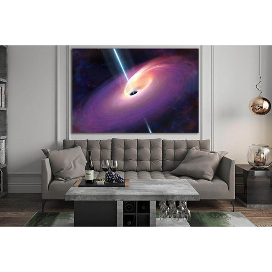 Black Hole In Space №SL974 Ready to Hang Canvas Print - Zellart Canvas Prints 0new, ALL_Products, Astronomy & Space Canvas Wall Art