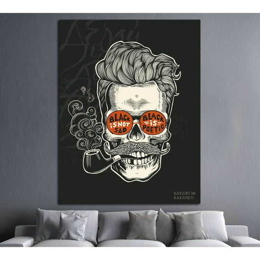 black is not sad №4584 Ready to Hang Canvas Print - Zellart Canvas Prints ALL_Products, s-4584