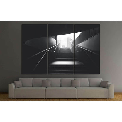 black urban stairs №1061 Ready to Hang Canvas Print - Zellart Canvas Prints ALL_Products, s-1061