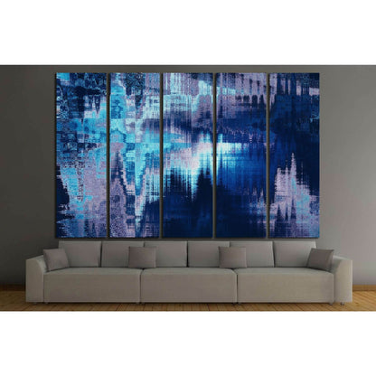 blue blurred abstract background texture with stripes №1423 Ready to Hang Canvas Print - Zellart Canvas Prints ALL_Products, s-1423