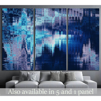 blue blurred abstract background texture with stripes №1423 Ready to Hang Canvas Print - Zellart Canvas Prints ALL_Products, s-1423