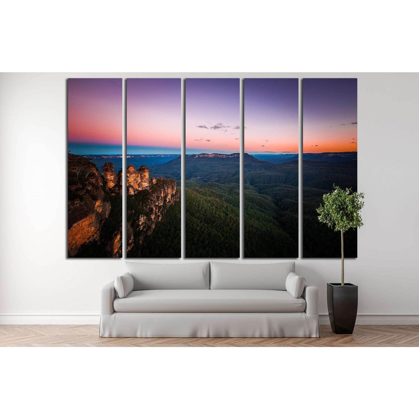 blue mountain, Australia №748 Ready to Hang Canvas Print - Zellart Canvas Prints ALL_Products, s-748