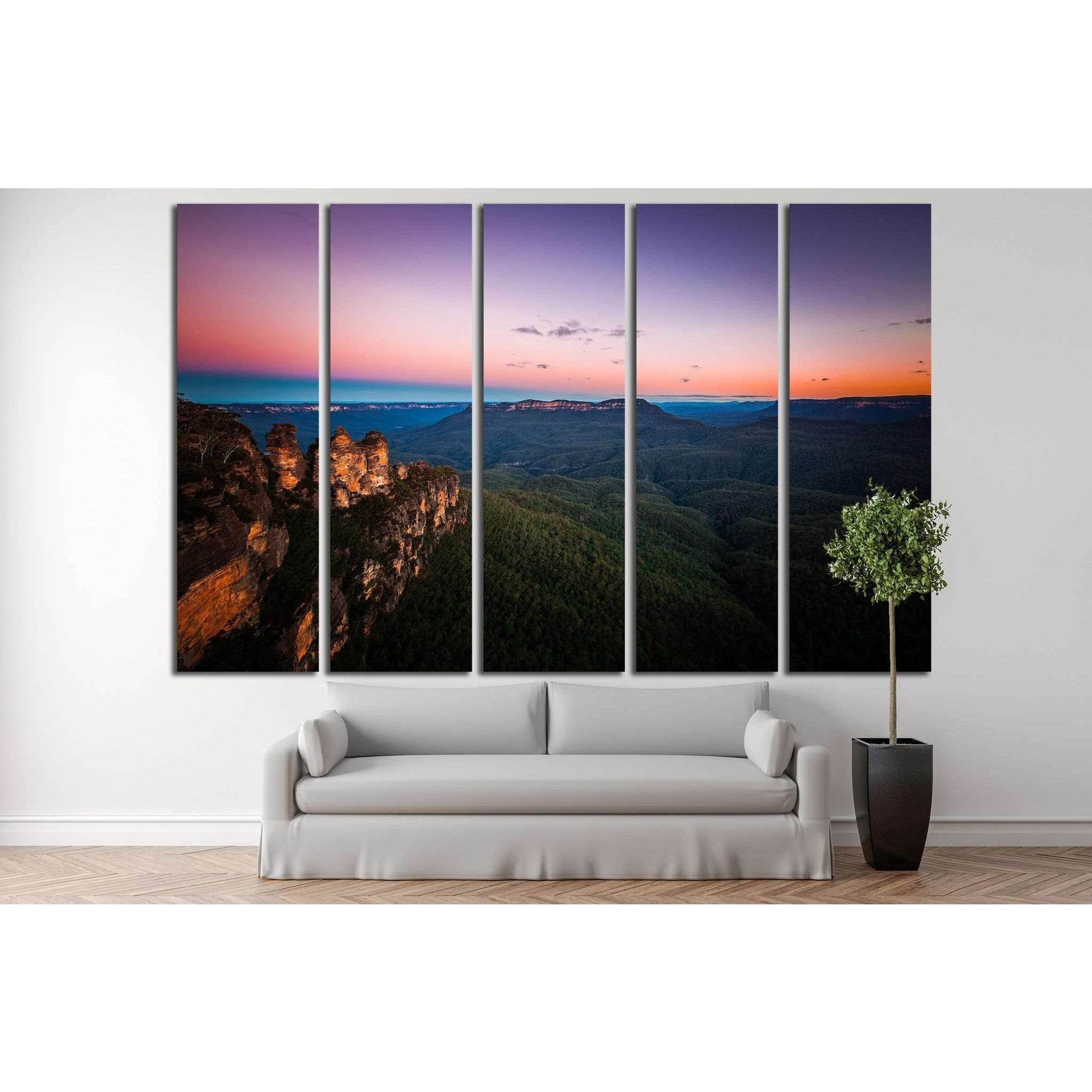 blue mountain, Australia №748 Ready to Hang Canvas Print - Zellart Canvas Prints ALL_Products, s-748