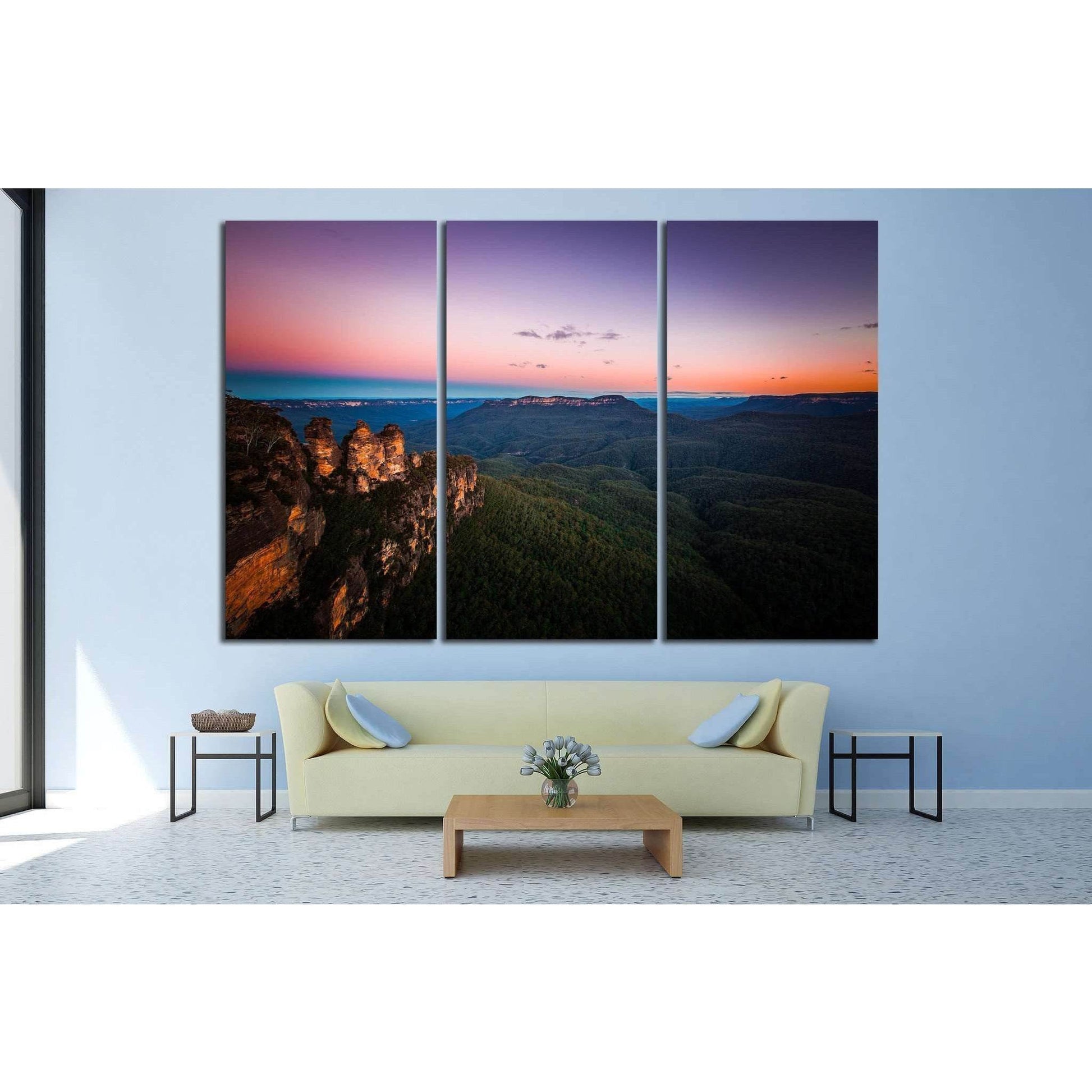 blue mountain, Australia №748 Ready to Hang Canvas Print - Zellart Canvas Prints ALL_Products, s-748