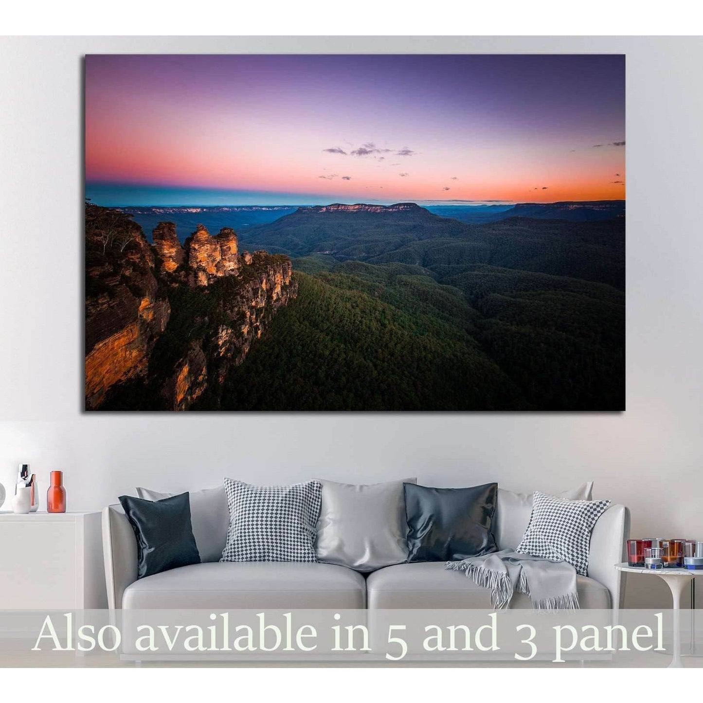 blue mountain, Australia №748 Ready to Hang Canvas Print - Zellart Canvas Prints ALL_Products, s-748