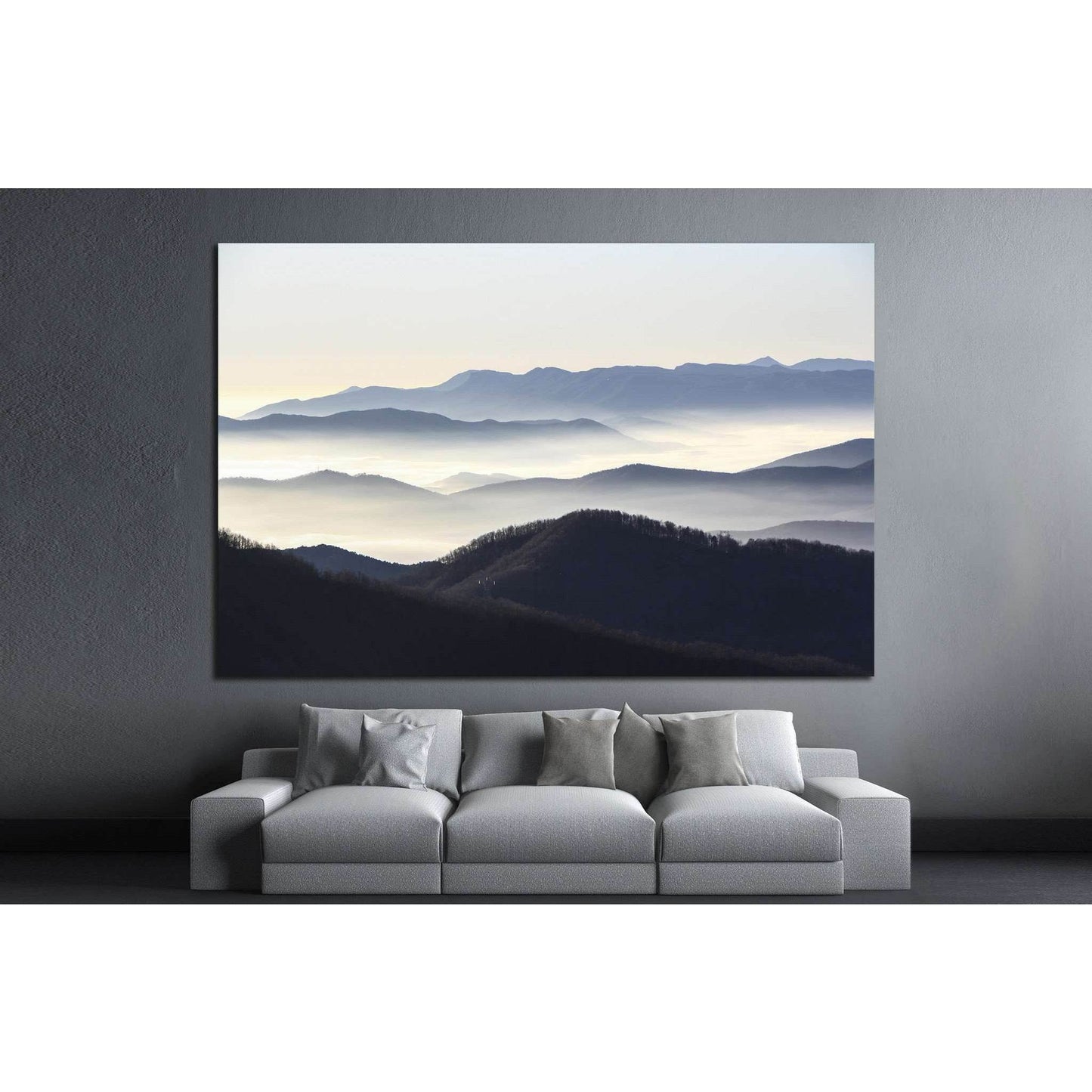 blue mountains №1309 Ready to Hang Canvas PrintCanvas art arrives ready to hang, with hanging accessories included and no additional framing required. Every canvas print is hand-crafted, made on-demand at our workshop and expertly stretched around 100% No