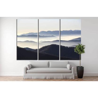 blue mountains №1309 Ready to Hang Canvas Print - Zellart Canvas Prints ALL_Products, s-1309