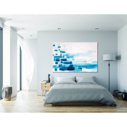 Blue Sea Waves Abstract №04260 Ready to Hang Canvas Print - Zellart Canvas Prints ALL_Products